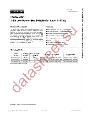 NC7SZD384P5X datasheet  